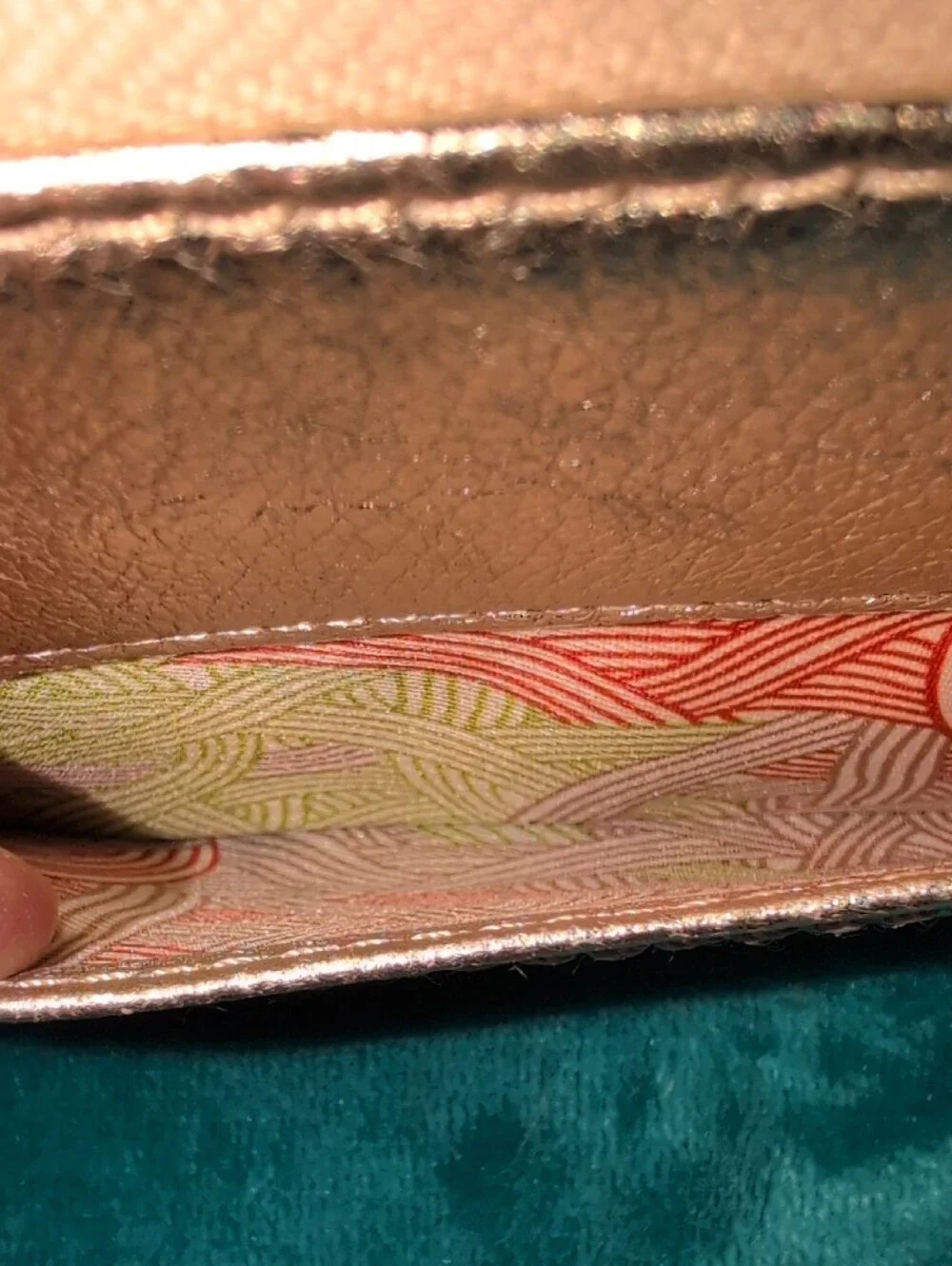 The Sak Metallic Gold Leather Zip Wallet